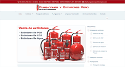Desktop Screenshot of fumigacionesyextintoresperu.com