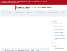 Tablet Screenshot of fumigacionesyextintoresperu.com